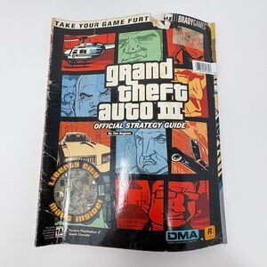Grand Theft Auto III GTA 3 BradyGames Official Strategy Guide PlayStation 2 2001